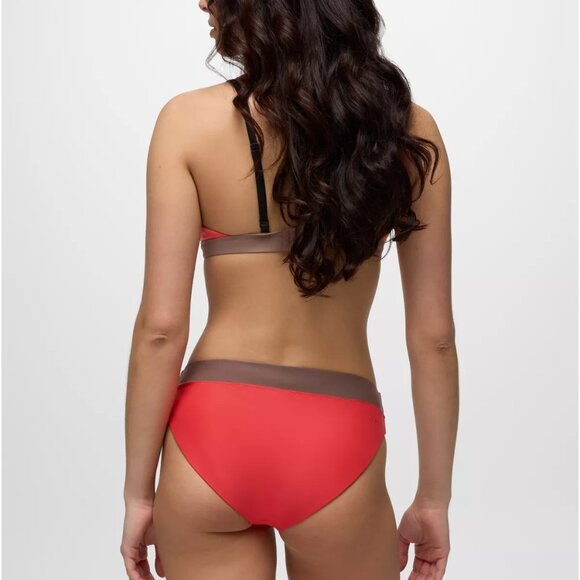 prAna Baja Bound Summer Wave Swim Bottom Size S | NWT | Rose Fire Colorblock - Picture 2 of 4